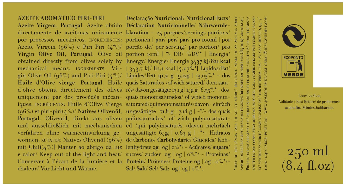 Huile d'olive au Piri-Piri 250 ml 4